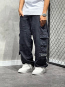 CALÇA COMPTON CARGO POCKET JEANS BLACK